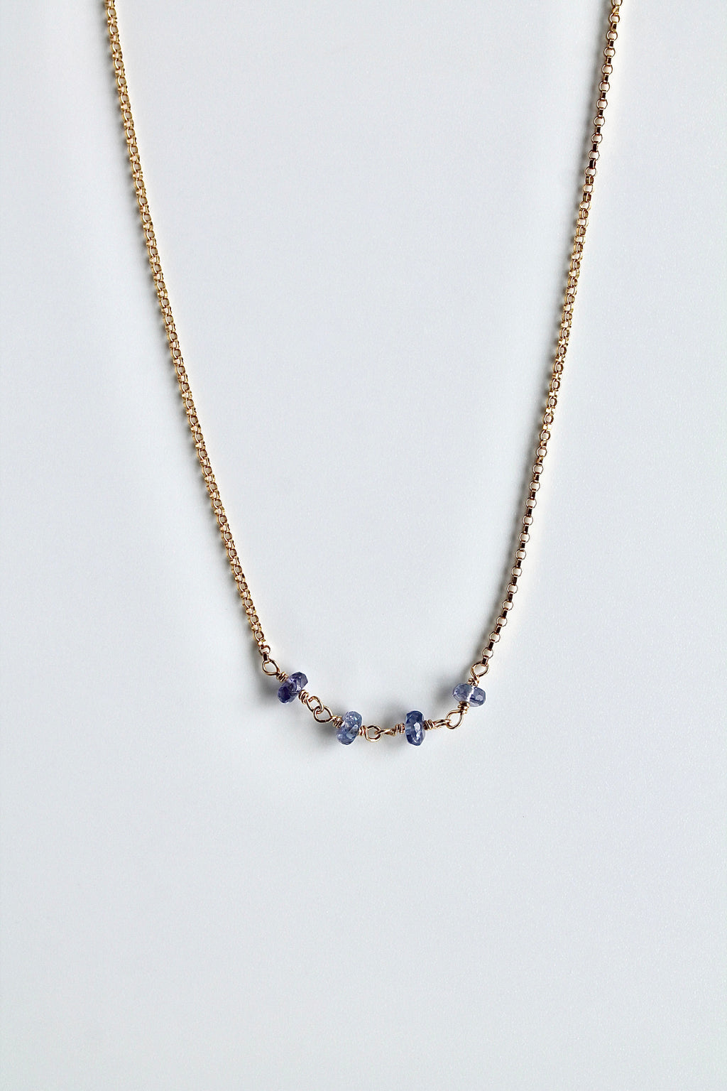 Birthstone Bar Necklace - Tanzanite (December) - Enlightenment