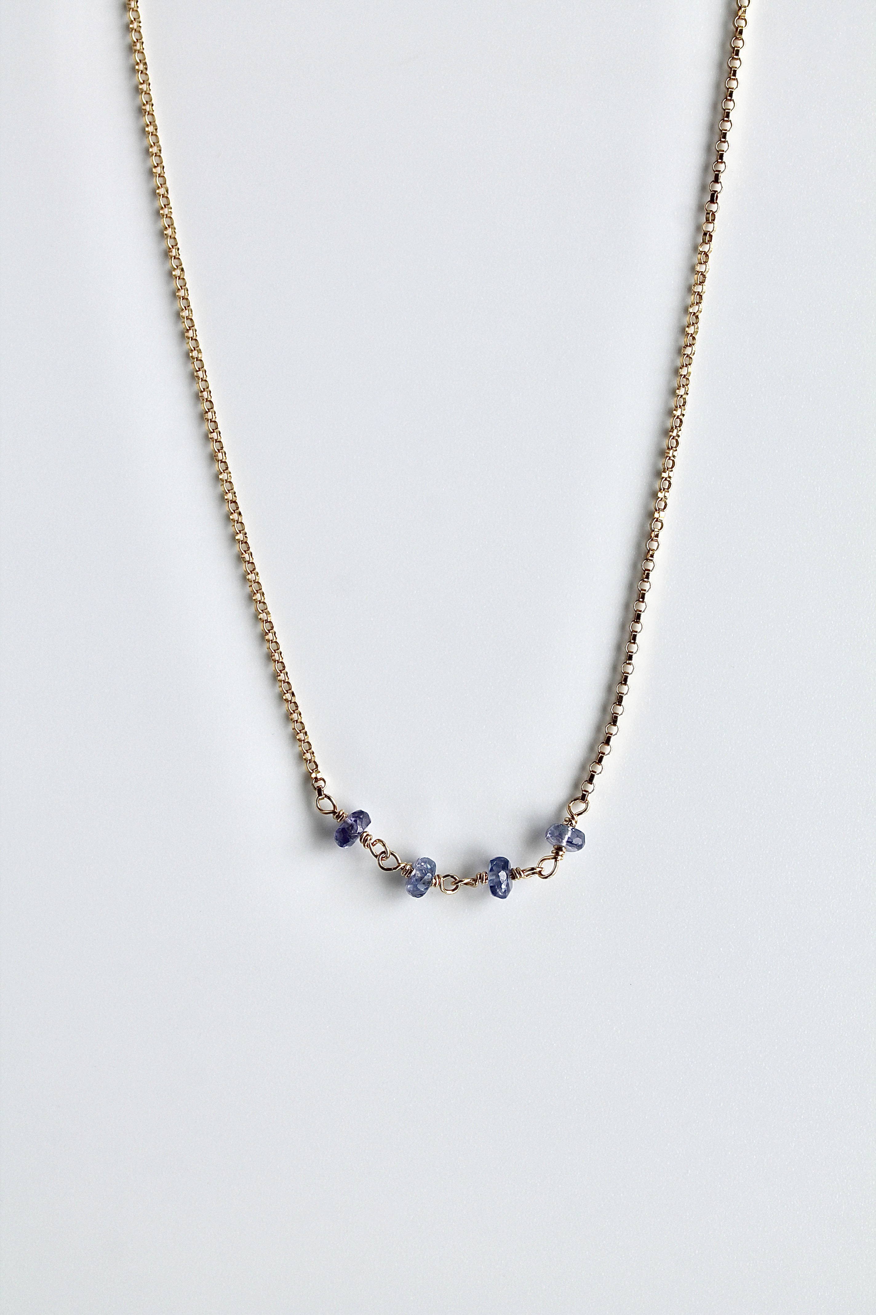 Birthstone Bar Necklace - Tanzanite (December) - Enlightenment