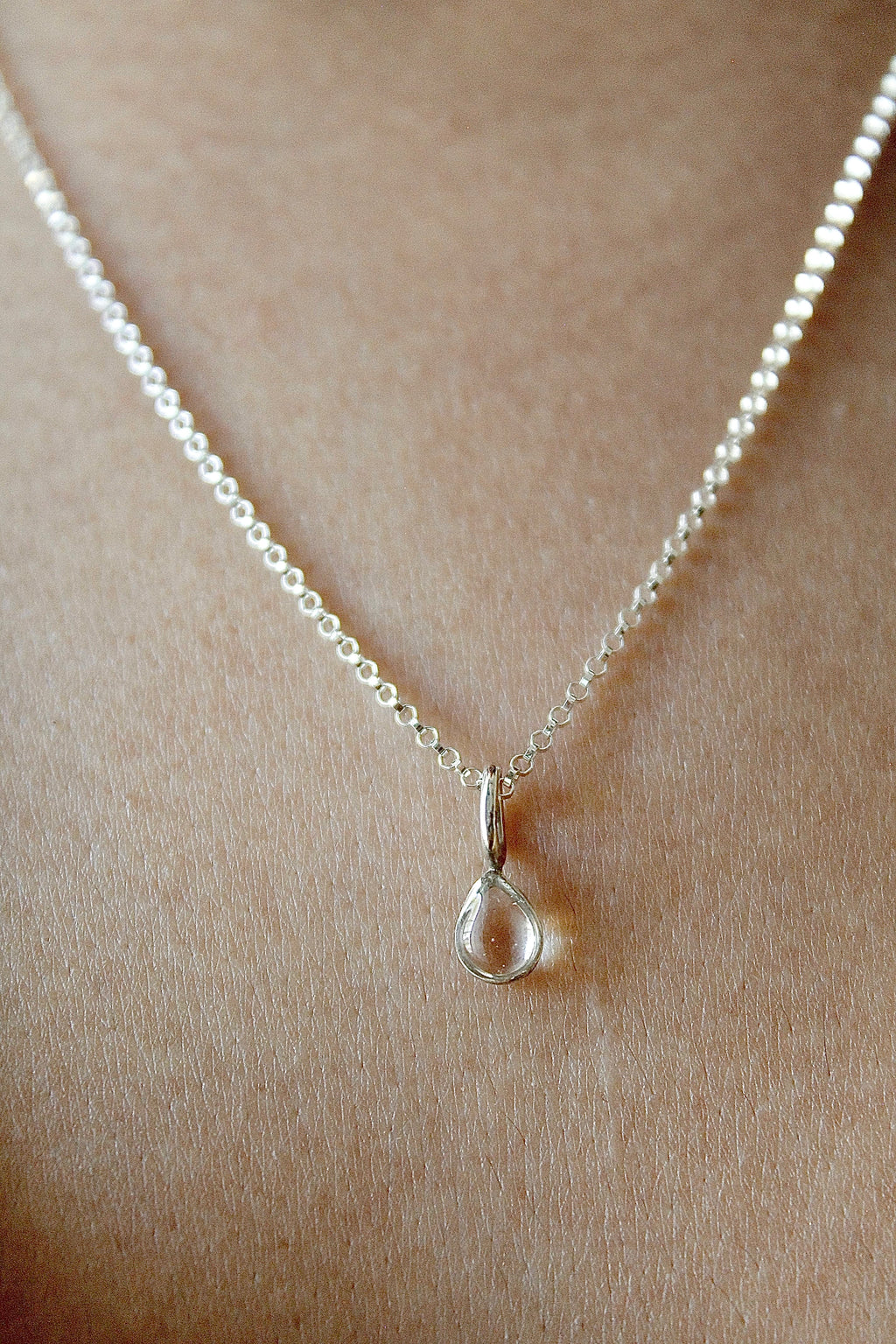"April Showers" Resin Multi Raindrop Necklace