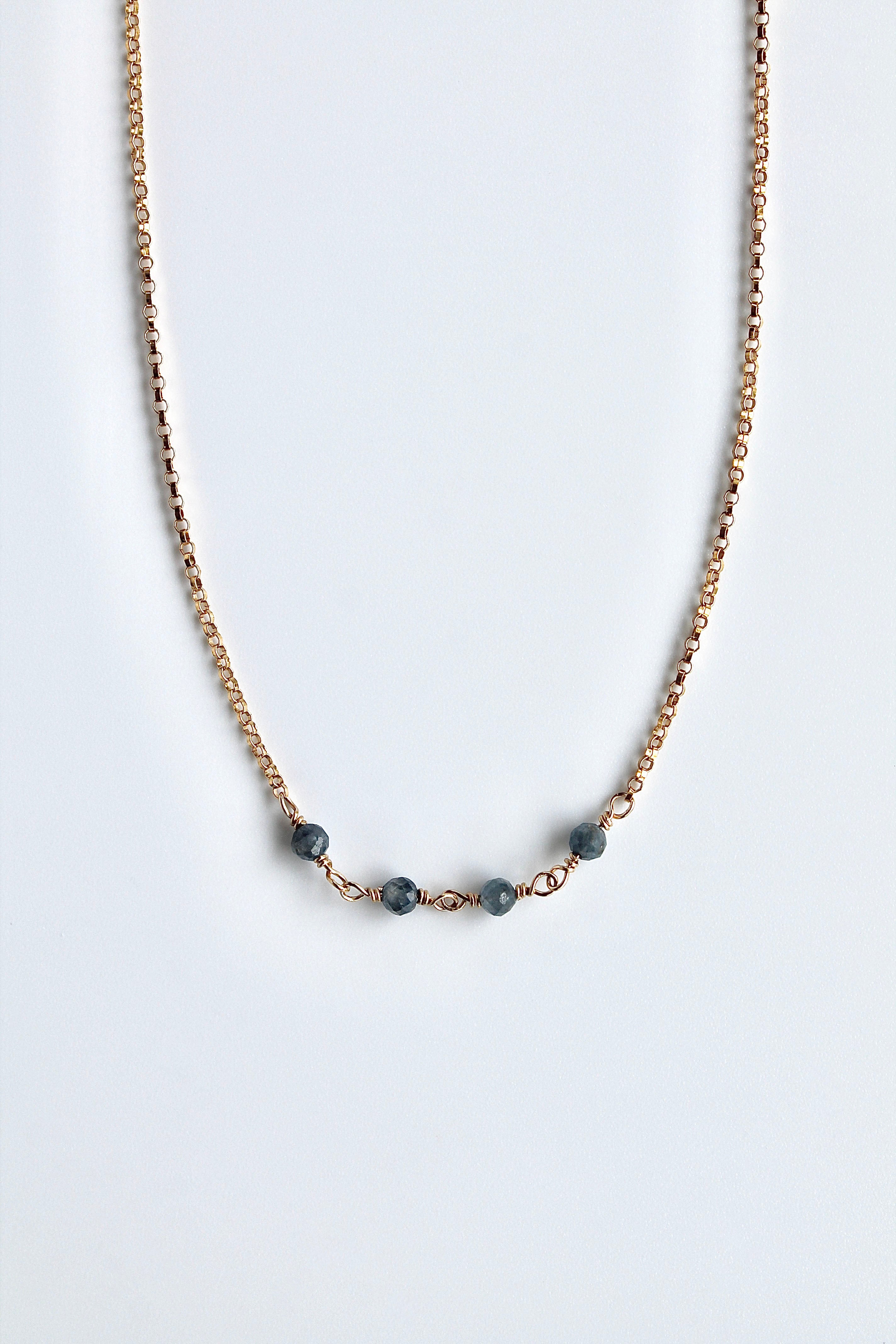 Birthstone Bar Necklace - Sapphire (September) - Wisdom