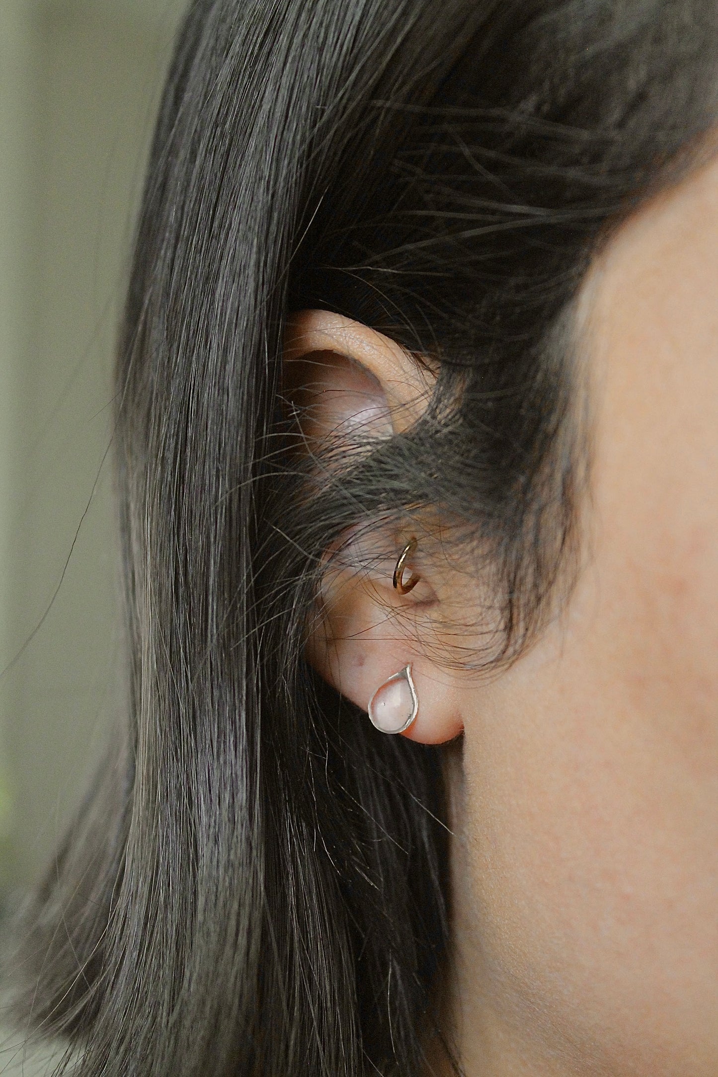 "APRIL SHOWERS" RAINDROP STUDS - STERLING SILVER