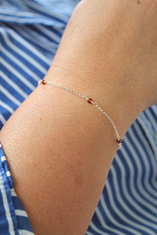 Multi Birthstone Bracelet - Garnet (January) - Manifestation