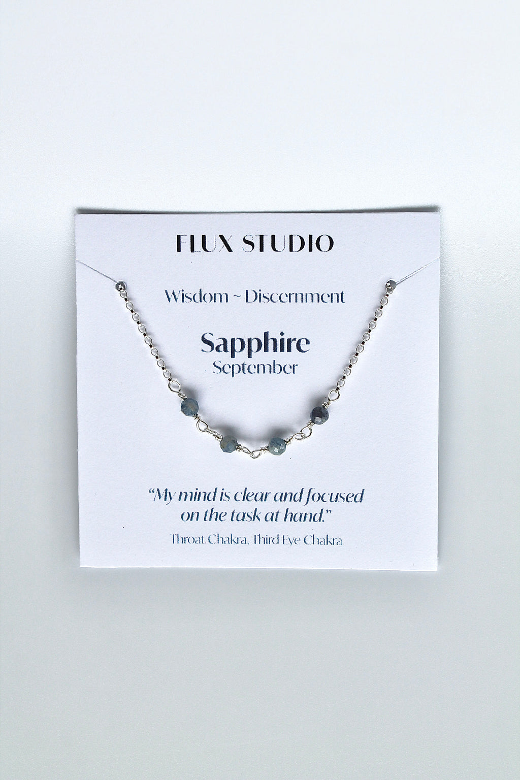 Birthstone Bar Necklace - Sapphire (September) - Wisdom
