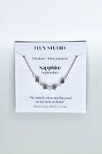 Birthstone Bar Necklace - Sapphire (September) - Wisdom