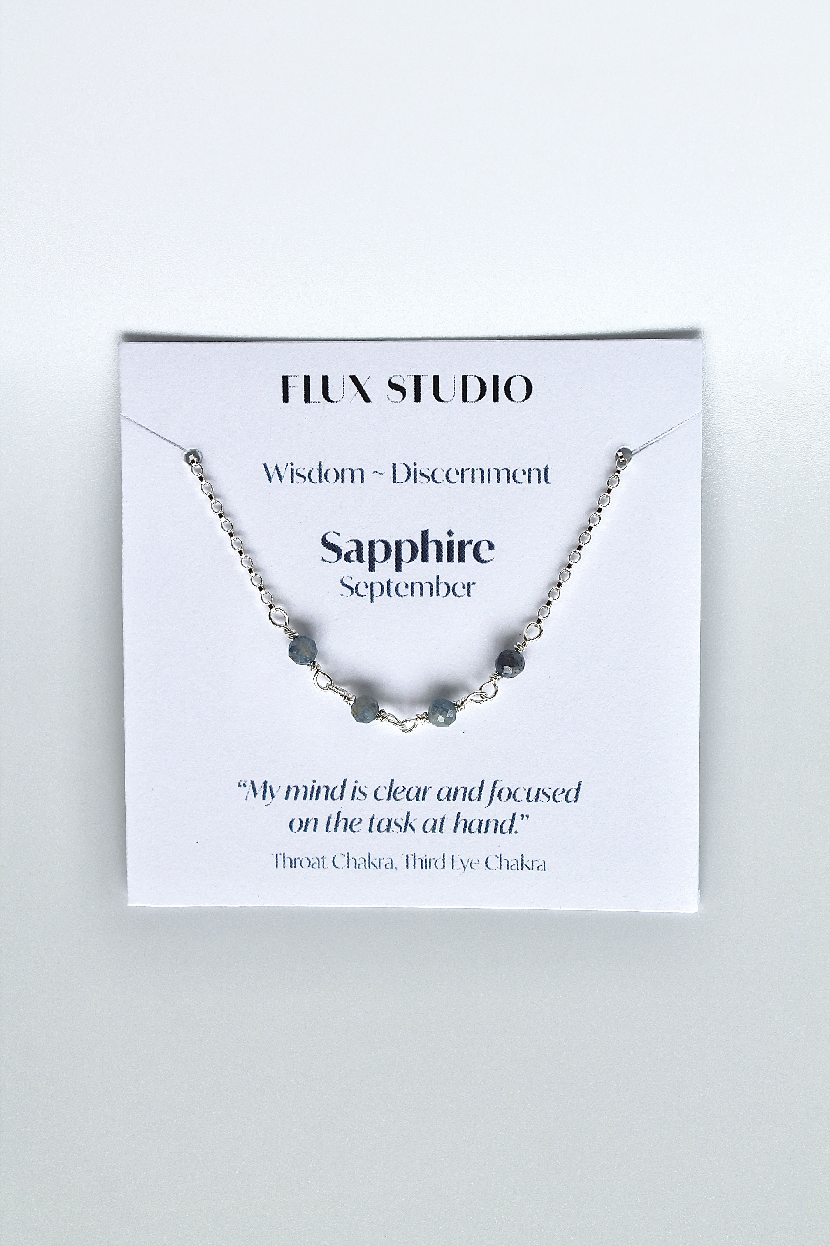 Birthstone Bar Necklace - Sapphire (September) - Wisdom