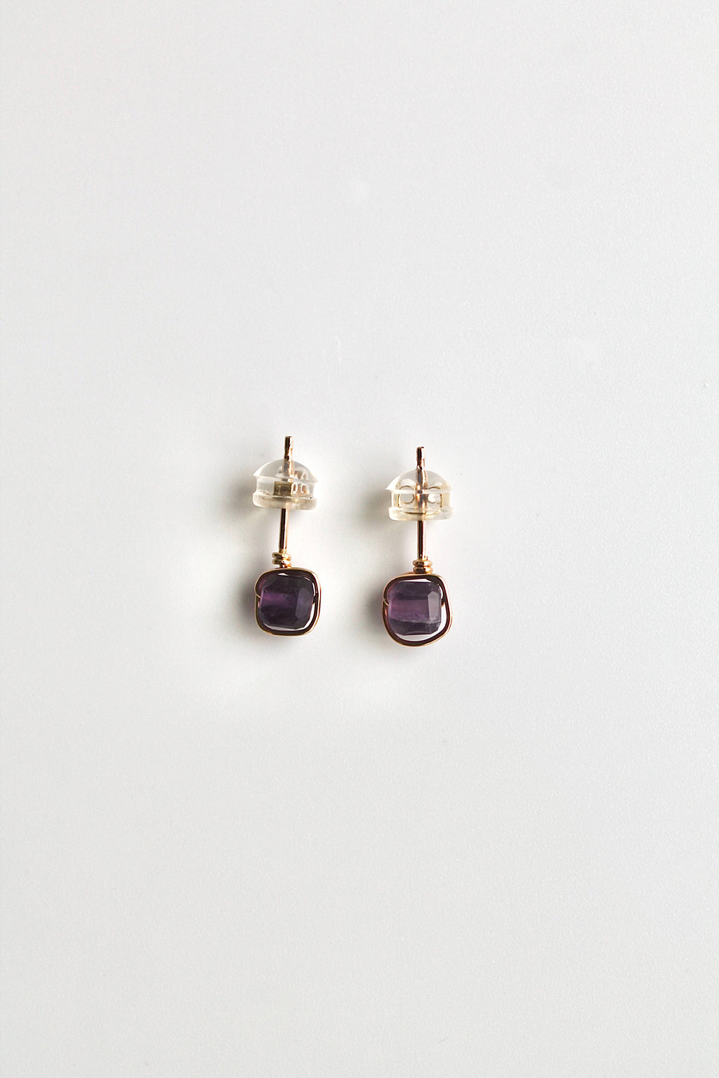 Birthstone Studs - Amethyst (February) - Serenity