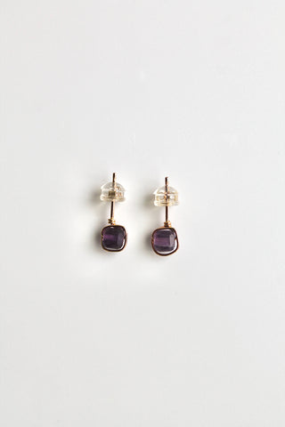 Birthstone Studs - Amethyst (February) - Serenity