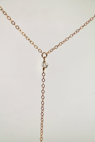 Herkimer Diamond Lariat Necklace