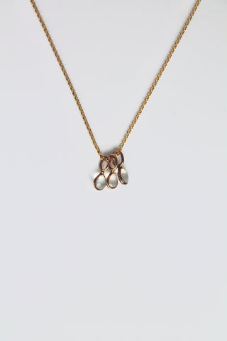 "April Showers" Multi Resin Raindrop Necklace - 14k Gold Filled