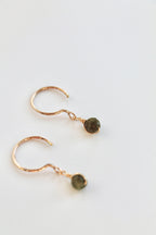 Threader Hoops (Green Tourmaline)