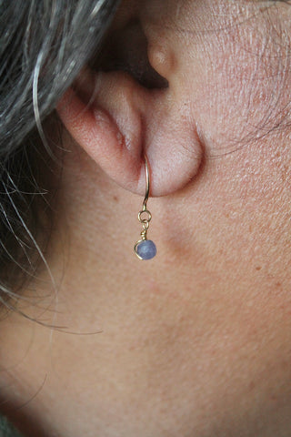 Threader Hoops (Tanzanite)