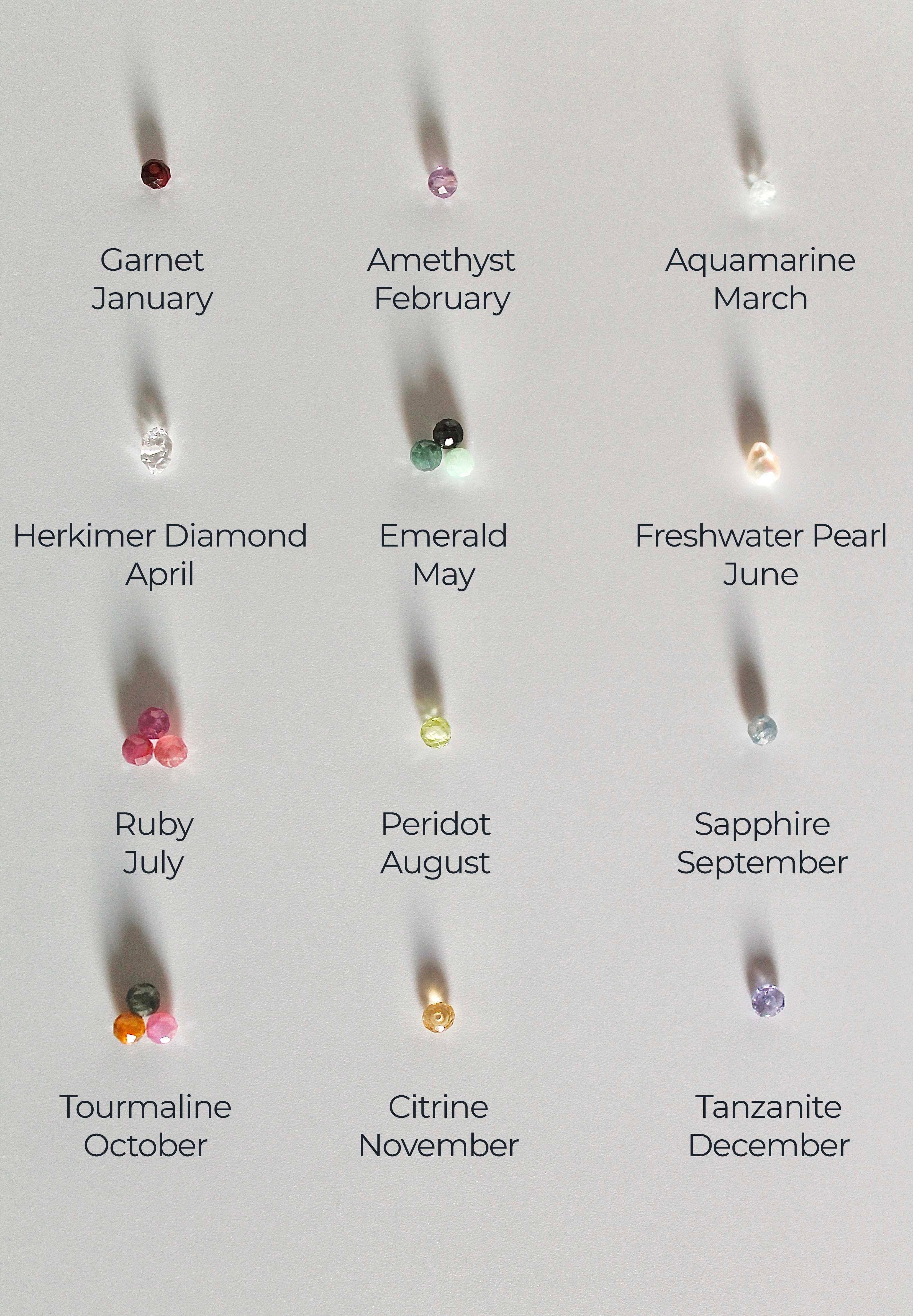 Birthstone Bar Necklace - Tourmaline (October) - Alignment