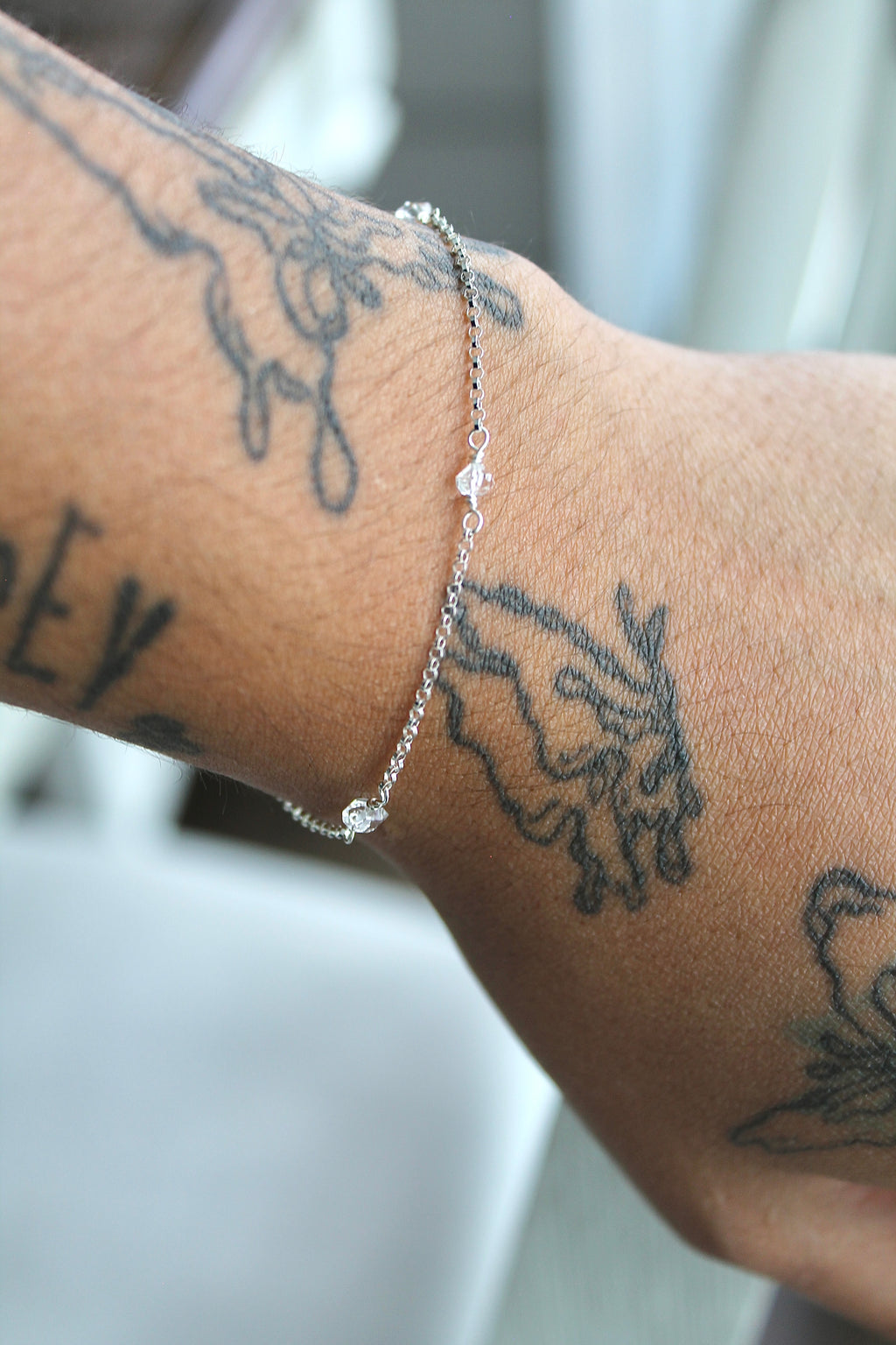 Multi Birthstone Bracelet - Herkimer Diamond (April) - Divine Connection