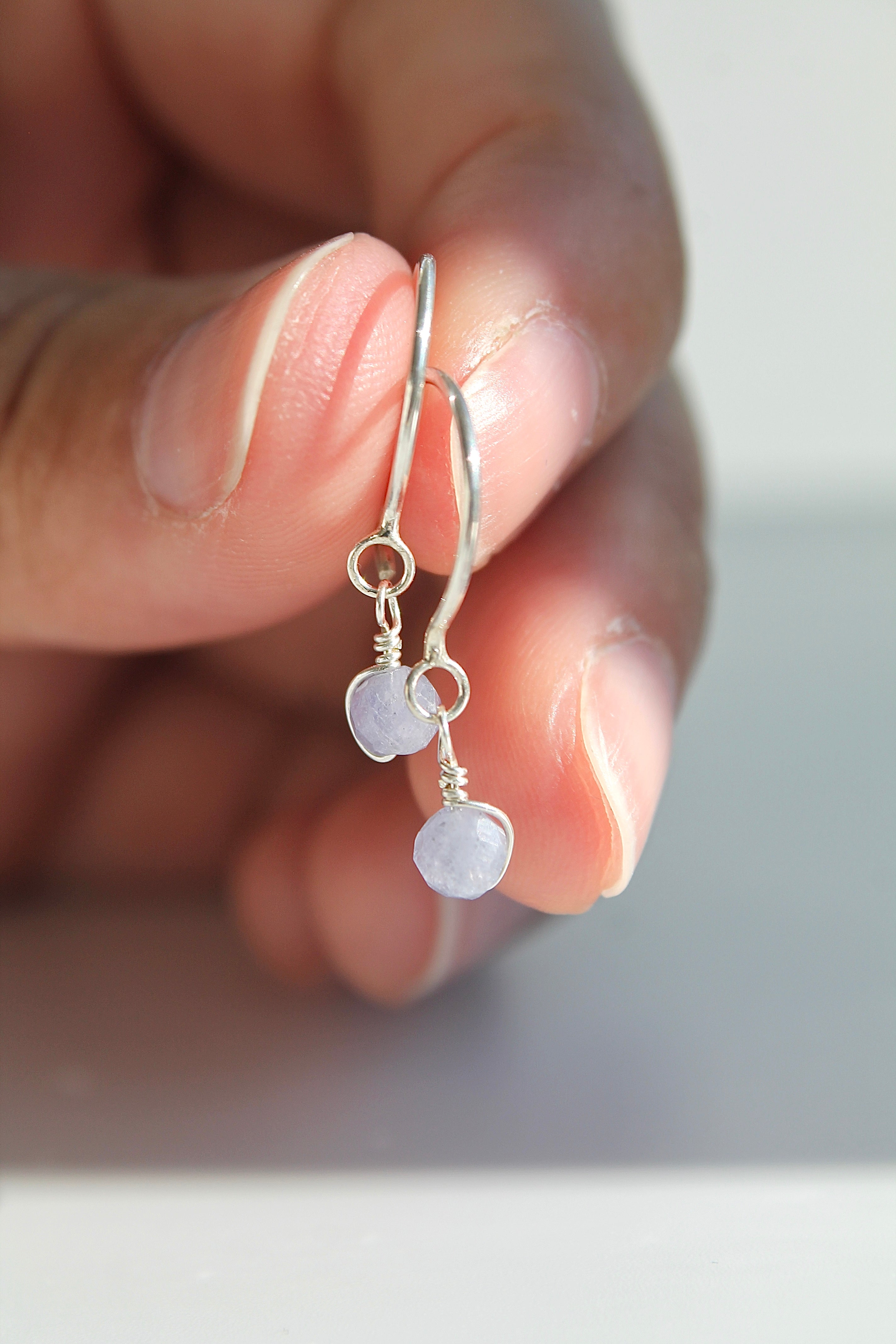 Threader Hoops (Tanzanite)