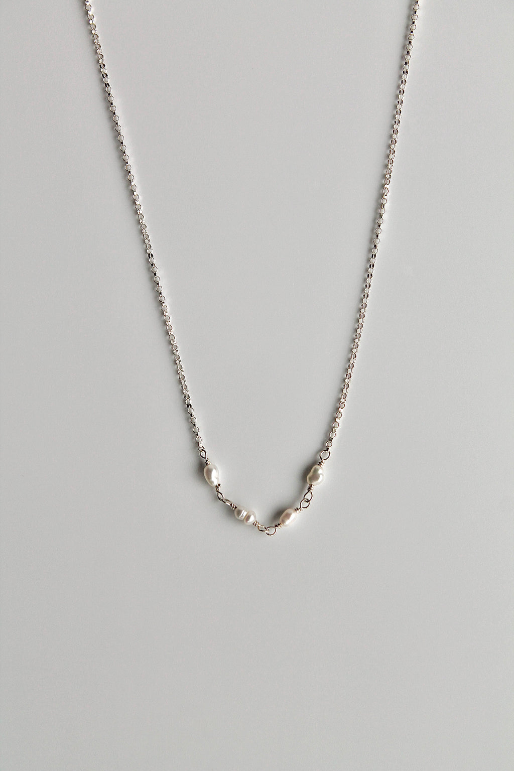 Collar con barra de piedra natal - Perla de agua dulce (junio) - Pureza