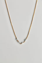 Collar con barra de piedra natal - Aguamarina (marzo) - Profundidad emocional