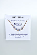 Birthstone Bar Necklace - Tanzanite (December) - Enlightenment