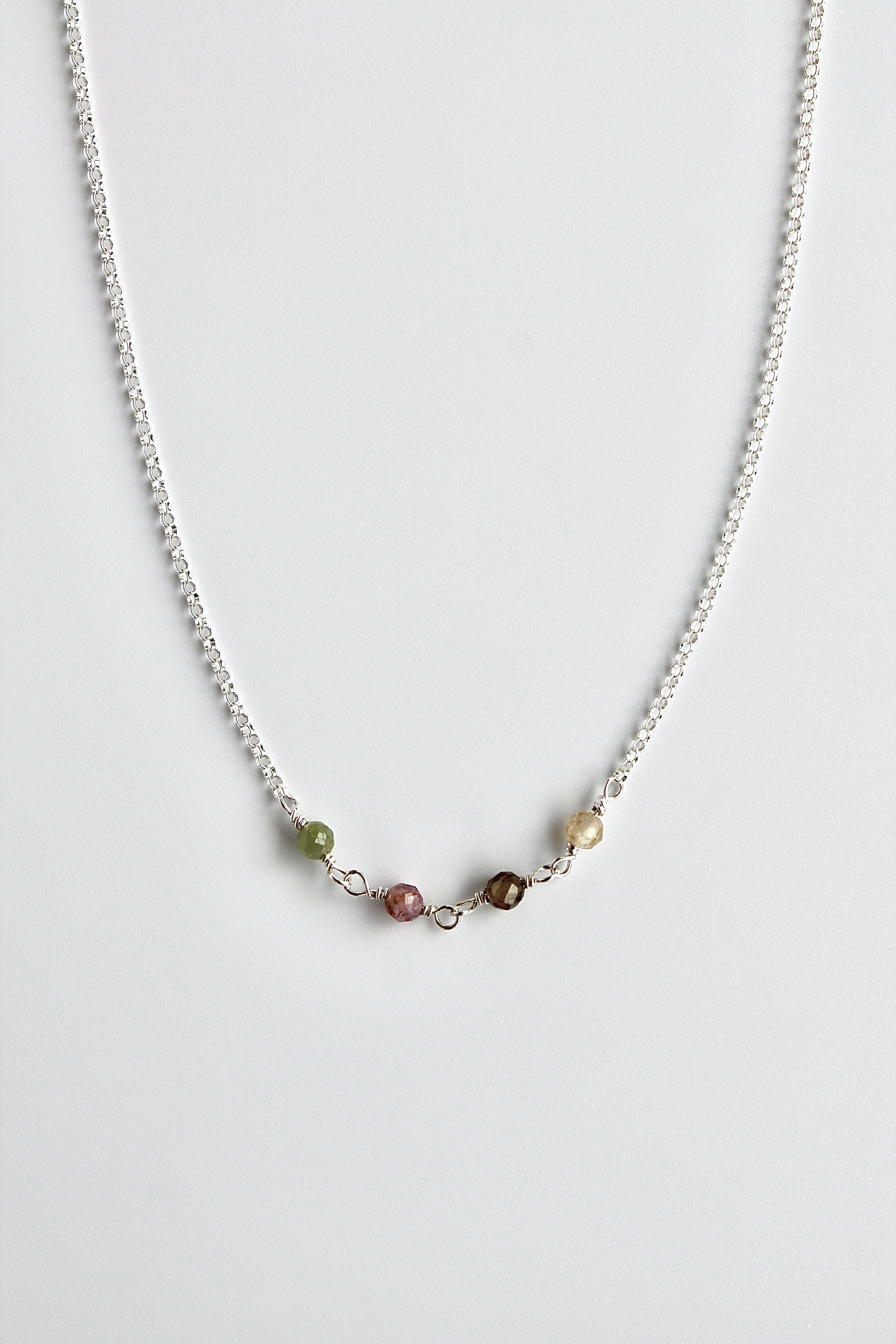 Birthstone Bar Necklace - Tourmaline (October) - Alignment