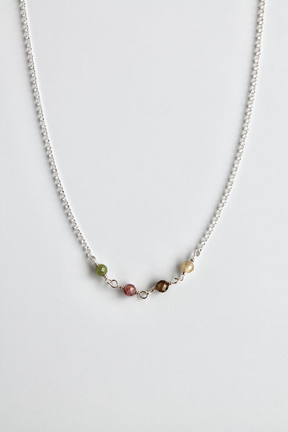 Birthstone Bar Necklace - Tourmaline (October) - Alignment