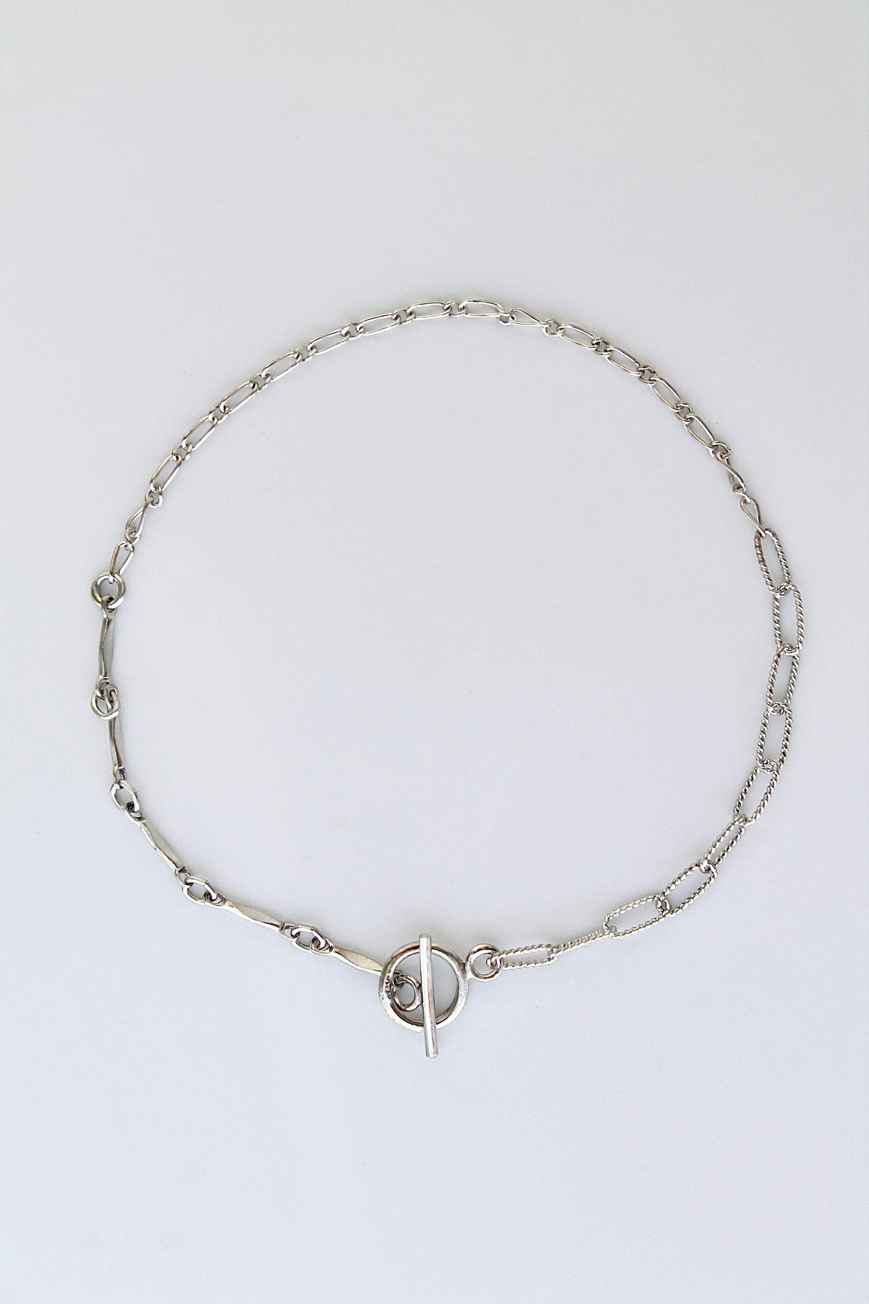 Toggle Clasp Patchwork Chain Bracelet