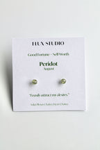 Birthstone Studs - Peridot (August) - Good Fortune