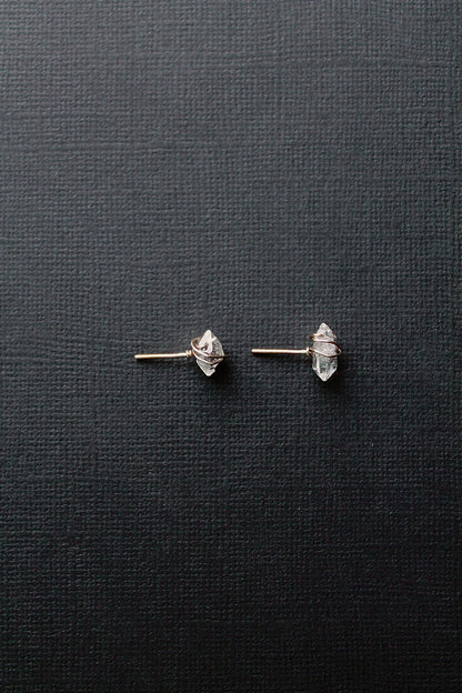 HERKIMER DIAMOND STUDS - 14K GOLD FILLED