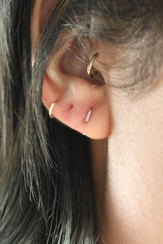 Hammered Sleeper Claw Studs