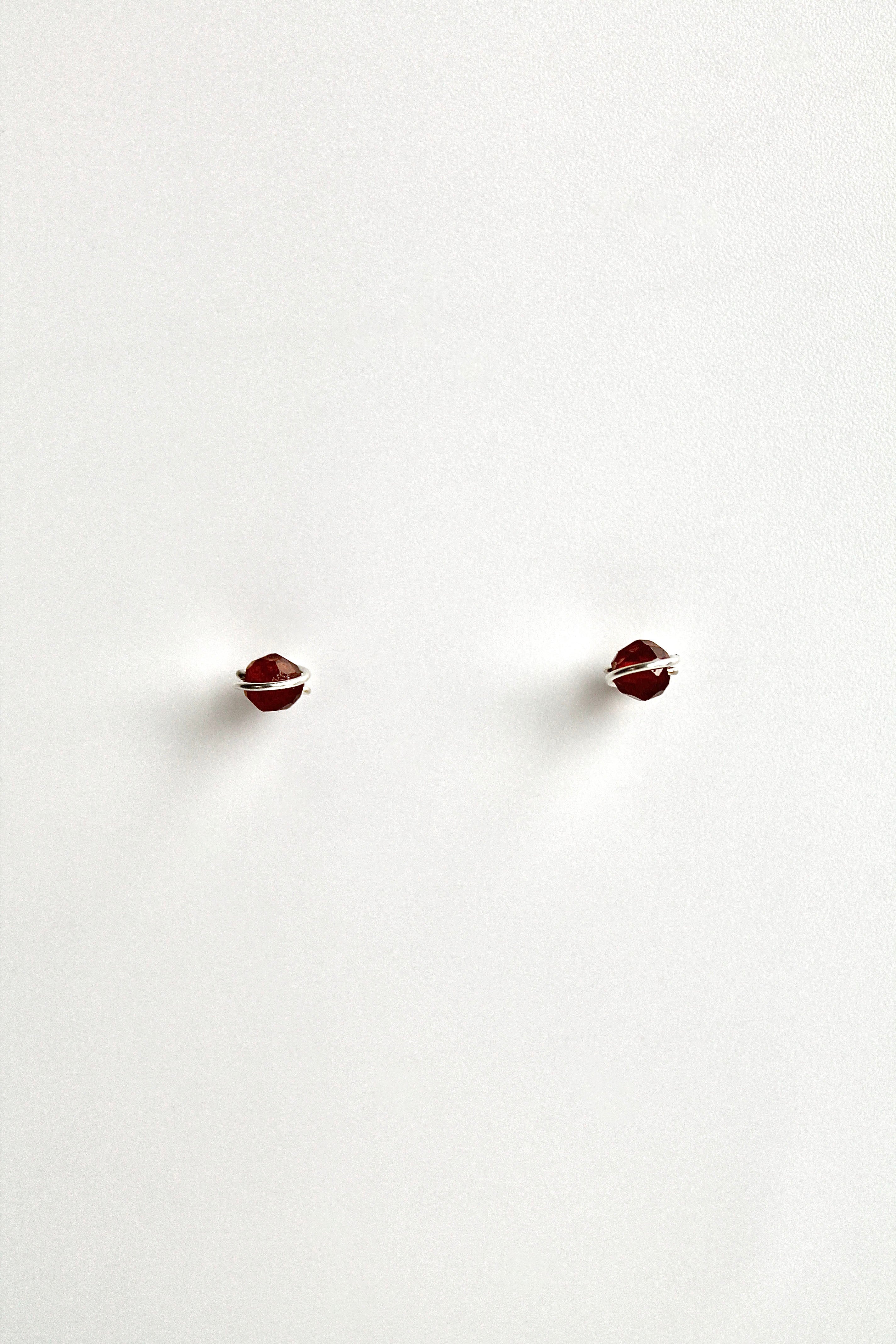 Birthstone Studs - Garnet (January) - Manifestation