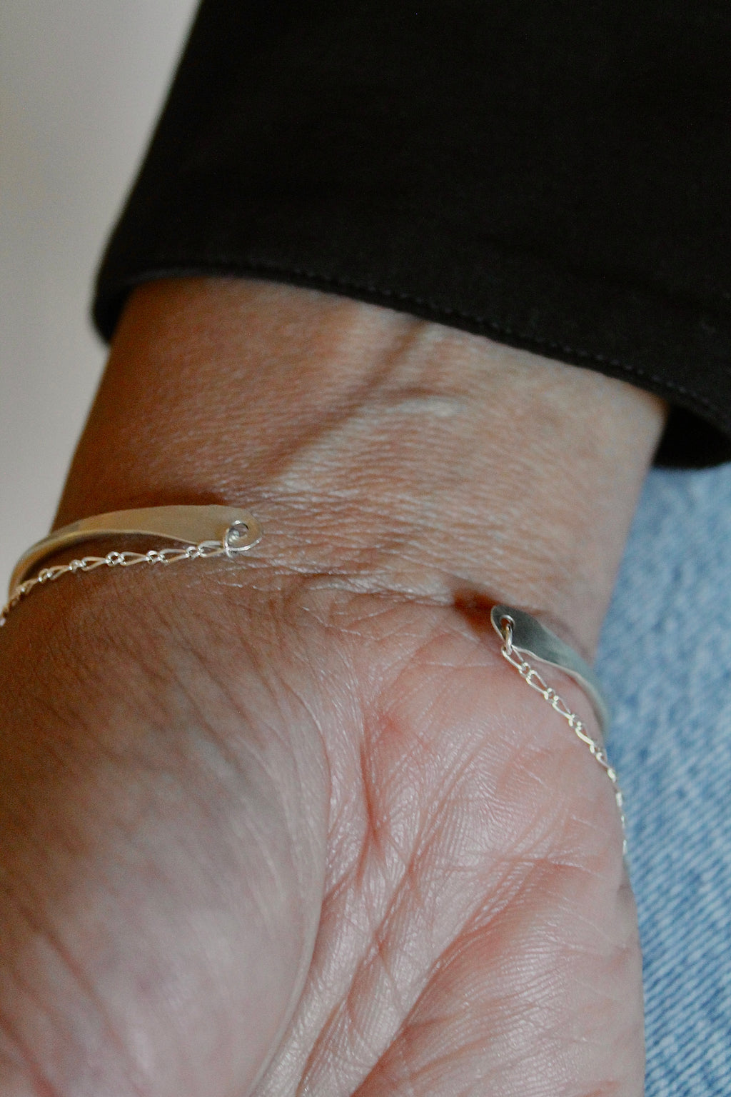 Cuff & Chain Open Bangle