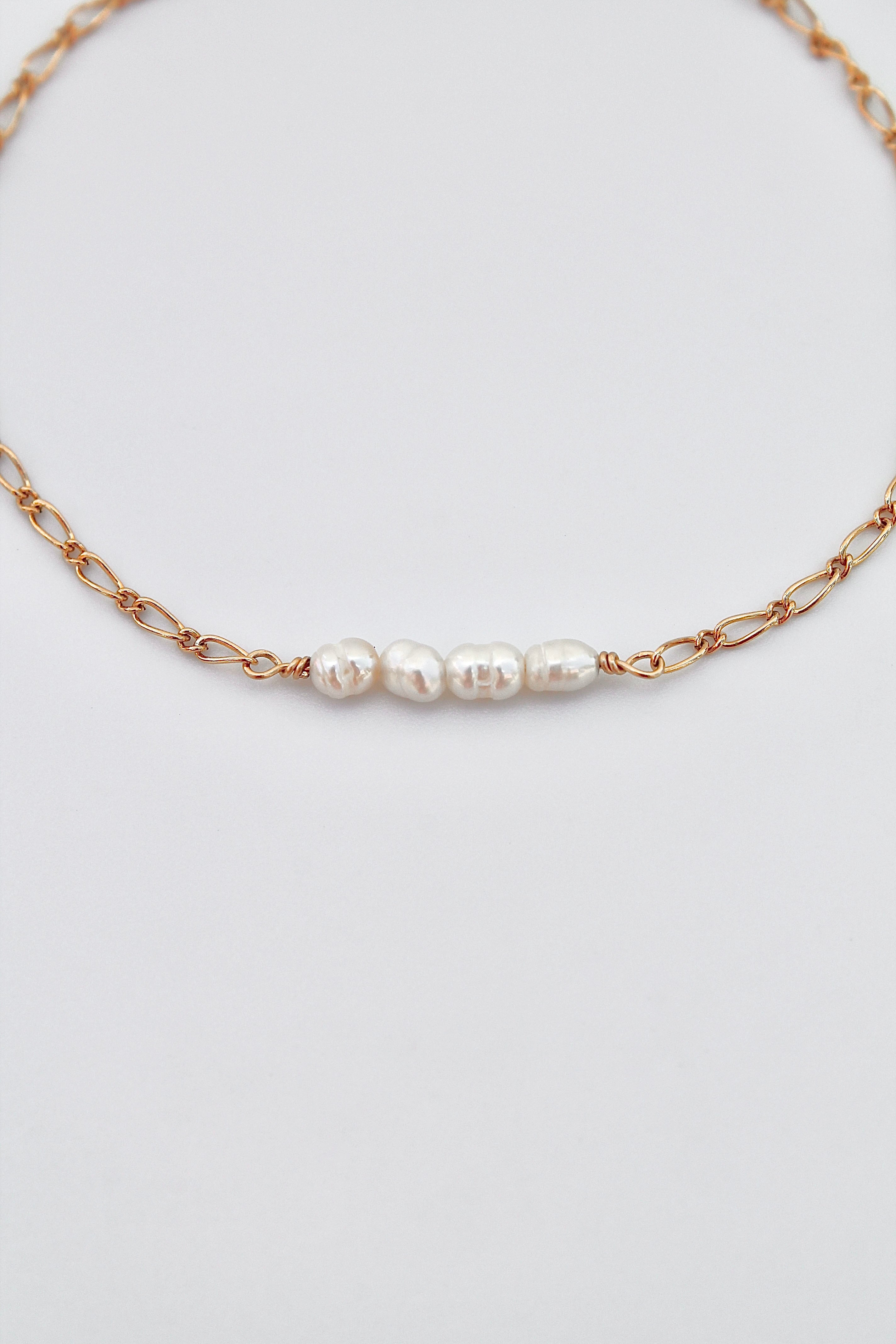 Pearl Bar Chain Bracelet