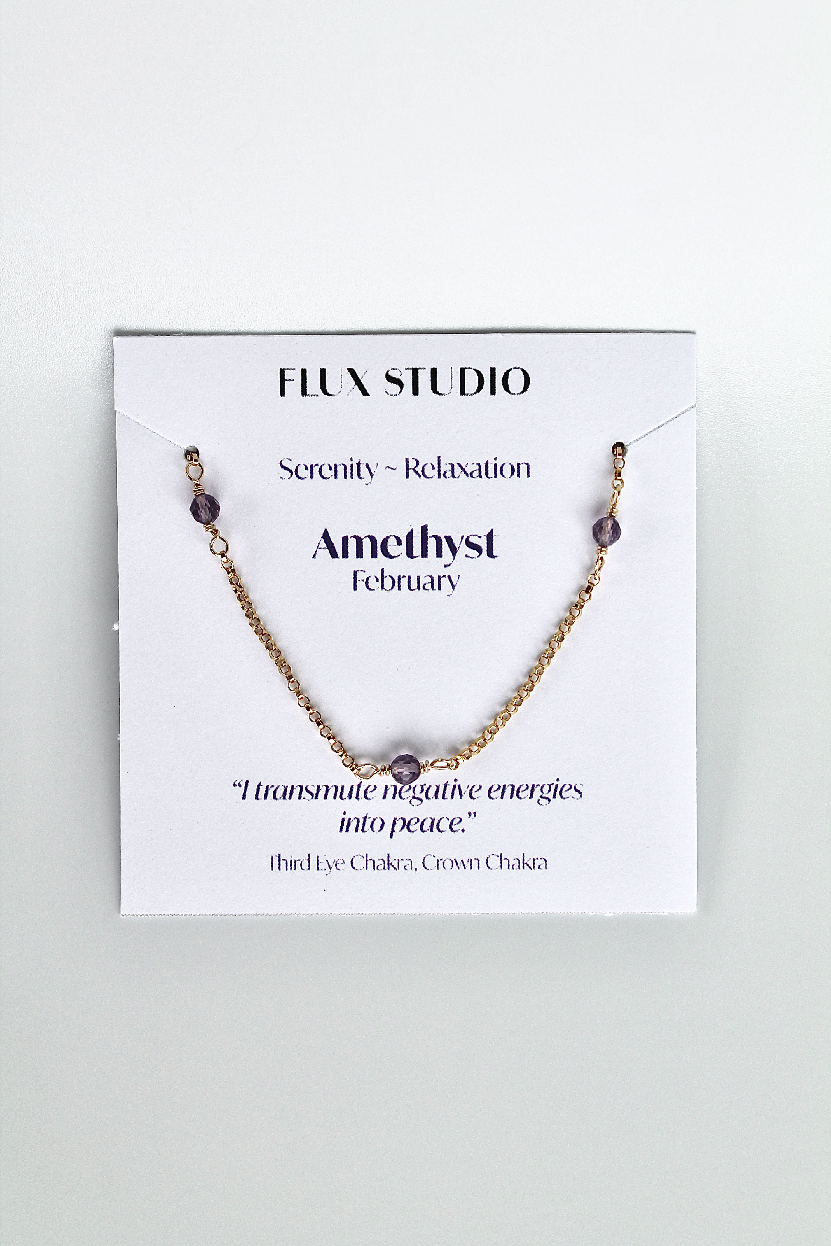 Multi Birthstone Bracelet - Amethyst (February) - Serenity