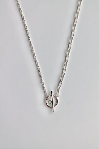 Toggle Clasp Patchwork Chain Necklace