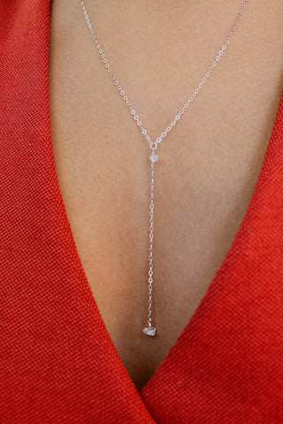Herkimer Diamond Lariat Necklace