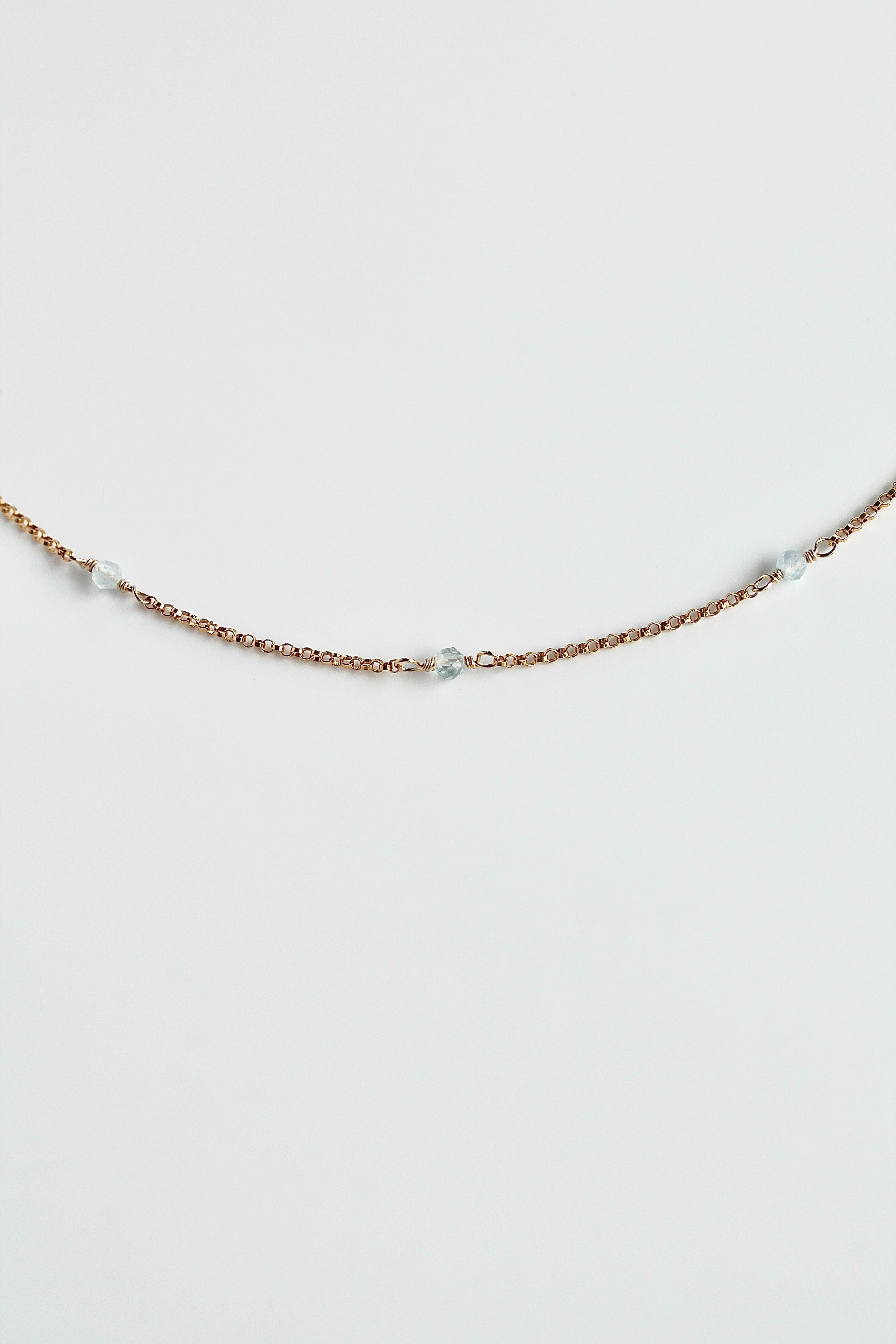 Multi Birthstone Bracelet - Aquamarine (March) - Emotional Depth