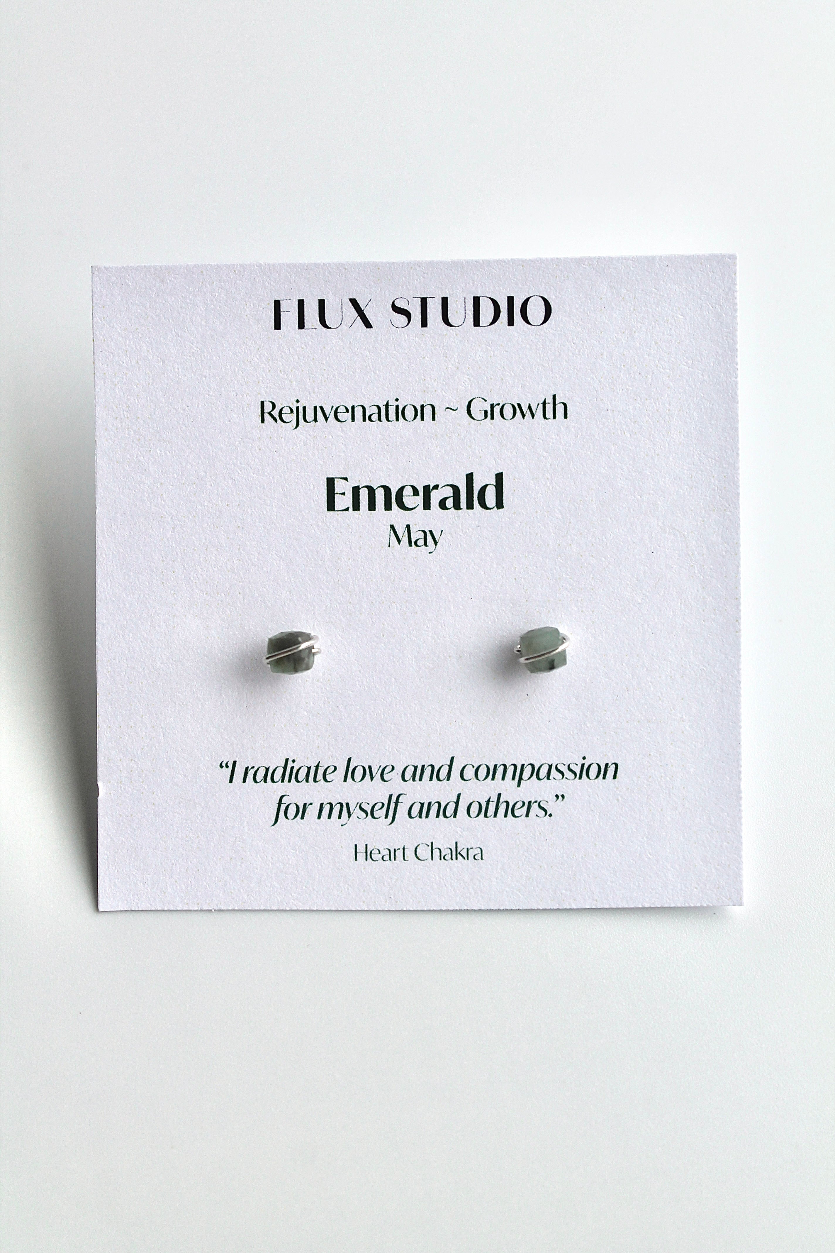 Birthstone Studs - Emerald (May) - Rejuvenation