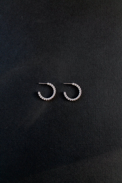 CLASSIC TWISTED CHUNKY HOOPS - STERLING SILVER