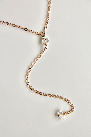 Herkimer Diamond Lariat Necklace
