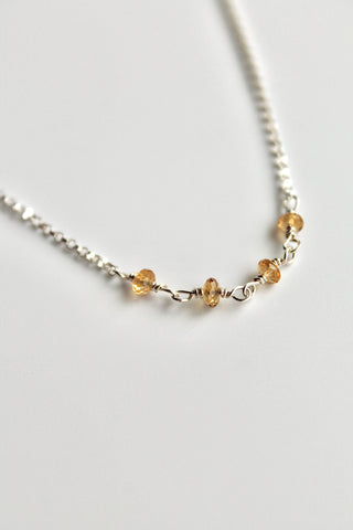 Birthstone Bar Necklace - Citrine (November) - Personal Power