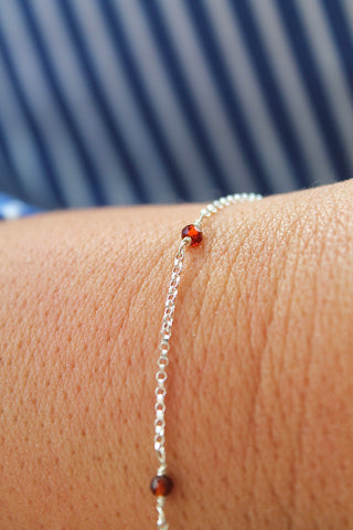 Multi Birthstone Bracelet - Garnet (January) - Manifestation