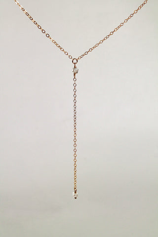 Herkimer Diamond Lariat Necklace