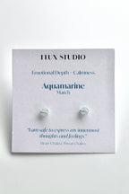 Birthstone Studs - Aquamarine (March) - Emotional Depth