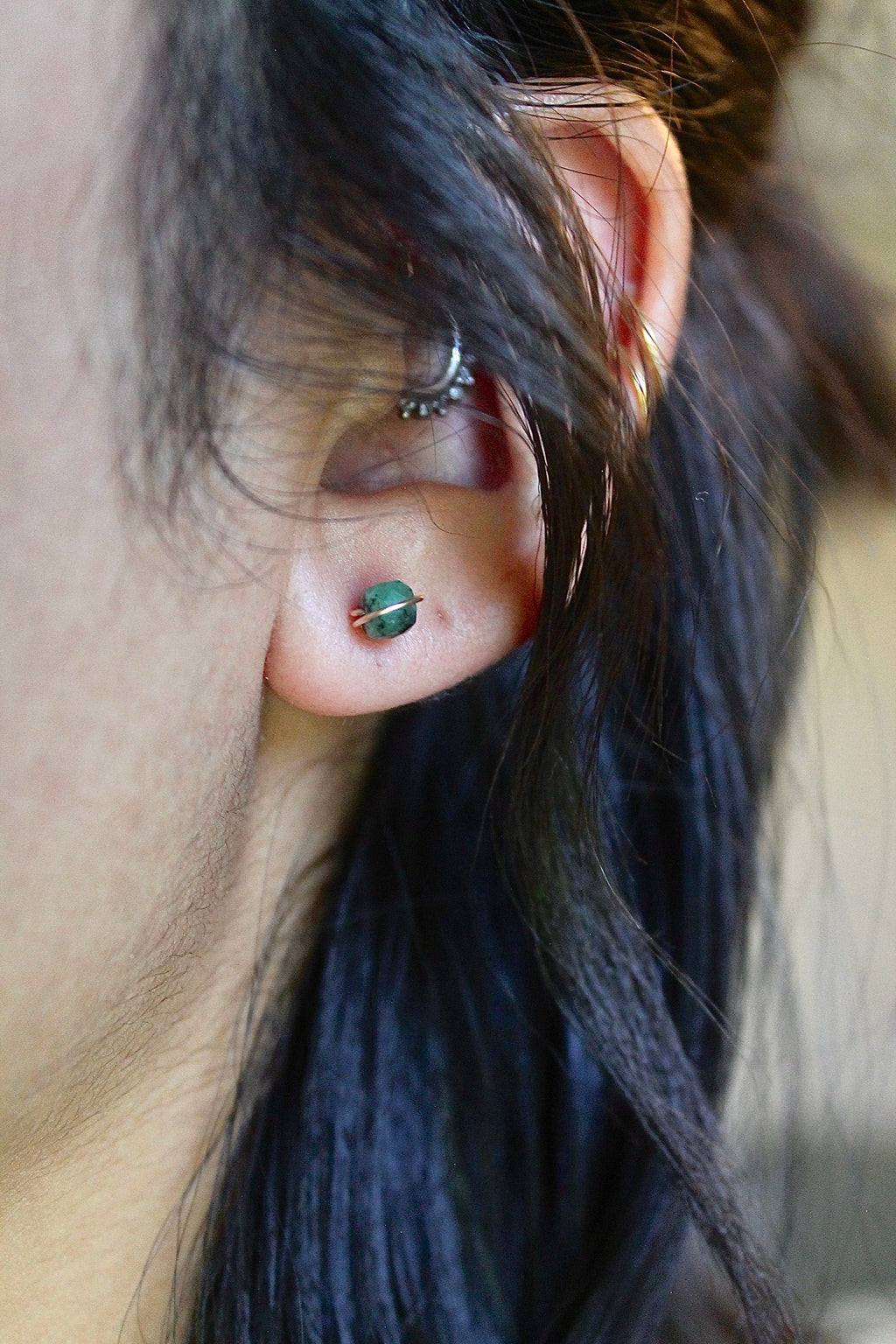 Birthstone Studs - Emerald (May) - Rejuvenation