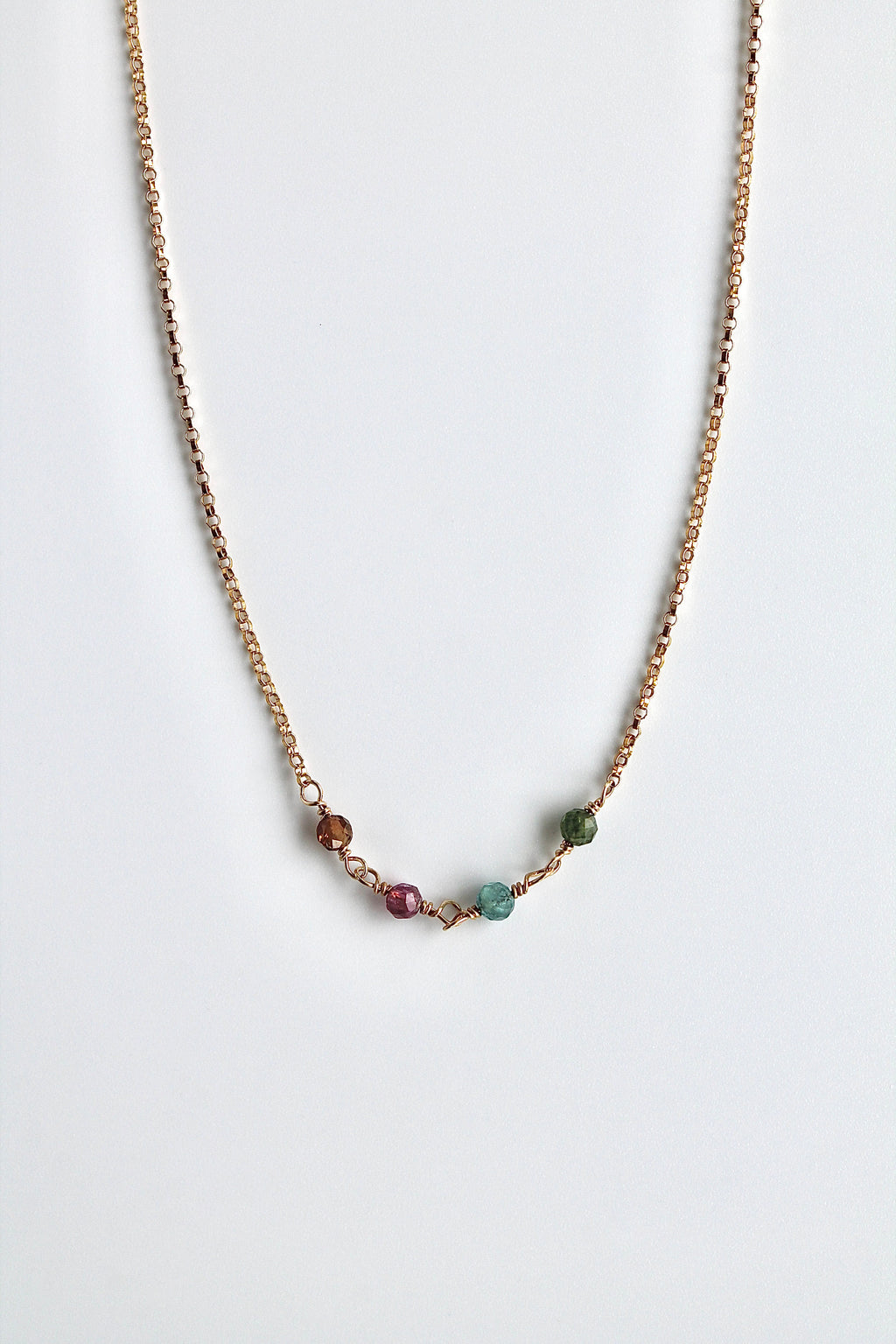Birthstone Bar Necklace - Tourmaline (October) - Alignment