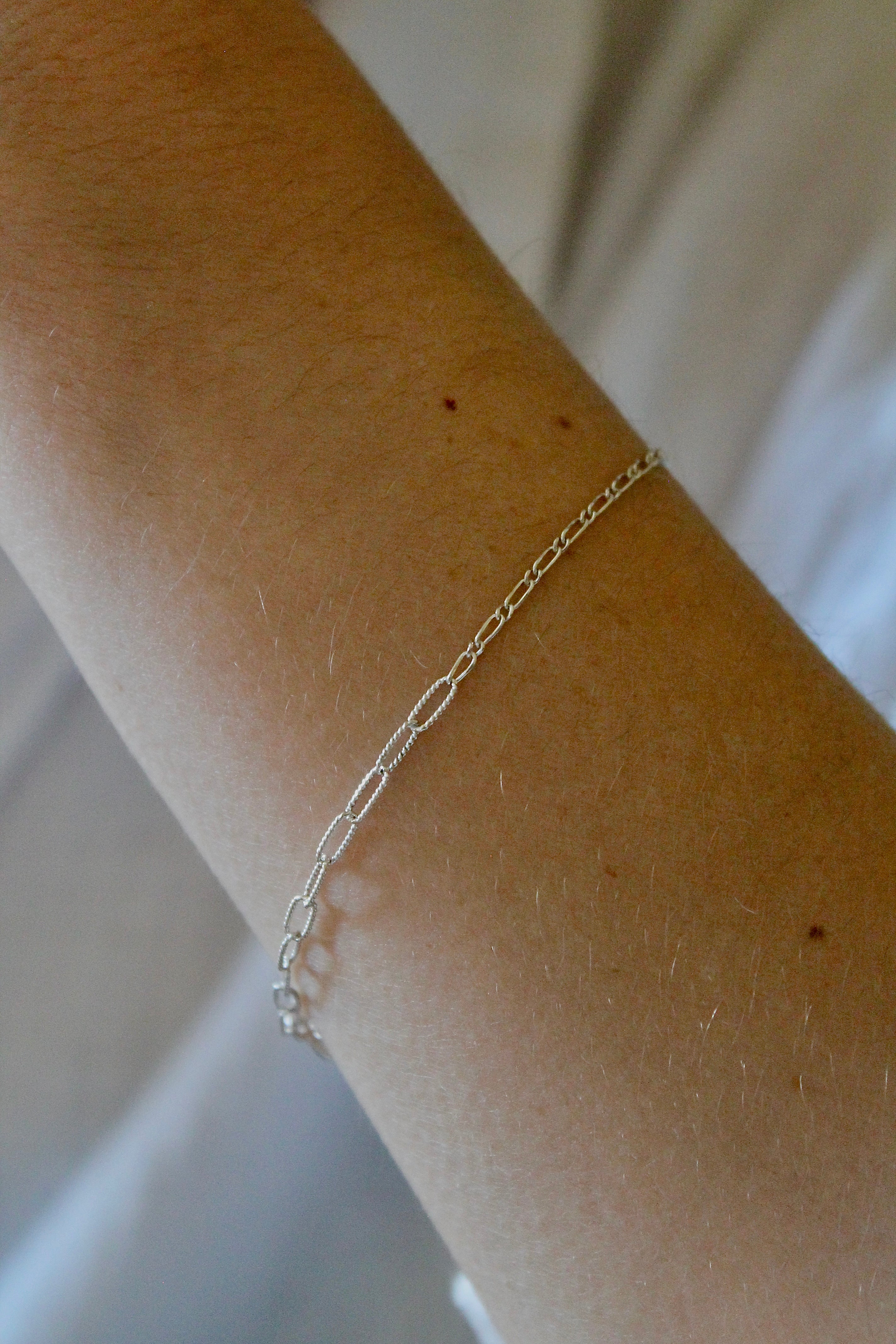 Toggle Clasp Patchwork Chain Bracelet