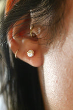 Boucles d'oreilles pierre de naissance - Perle d'eau douce (juin) - Pureté