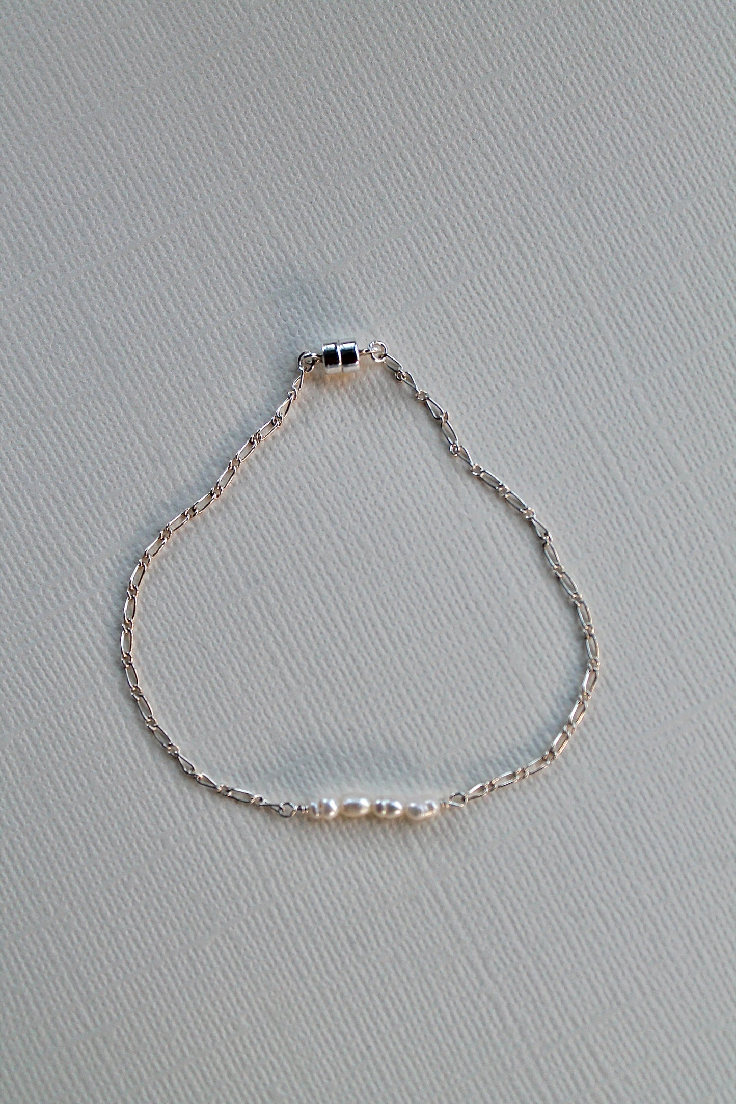 PEARL BAR CHAIN BRACELET - STERLING SILVER