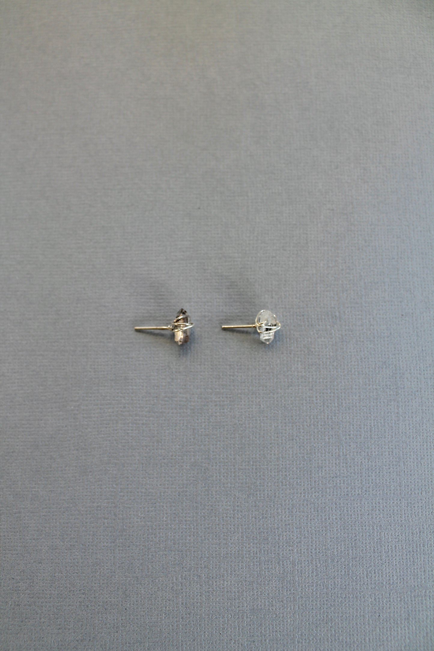 HERKIMER DIAMOND STUDS - STERLING SILVER