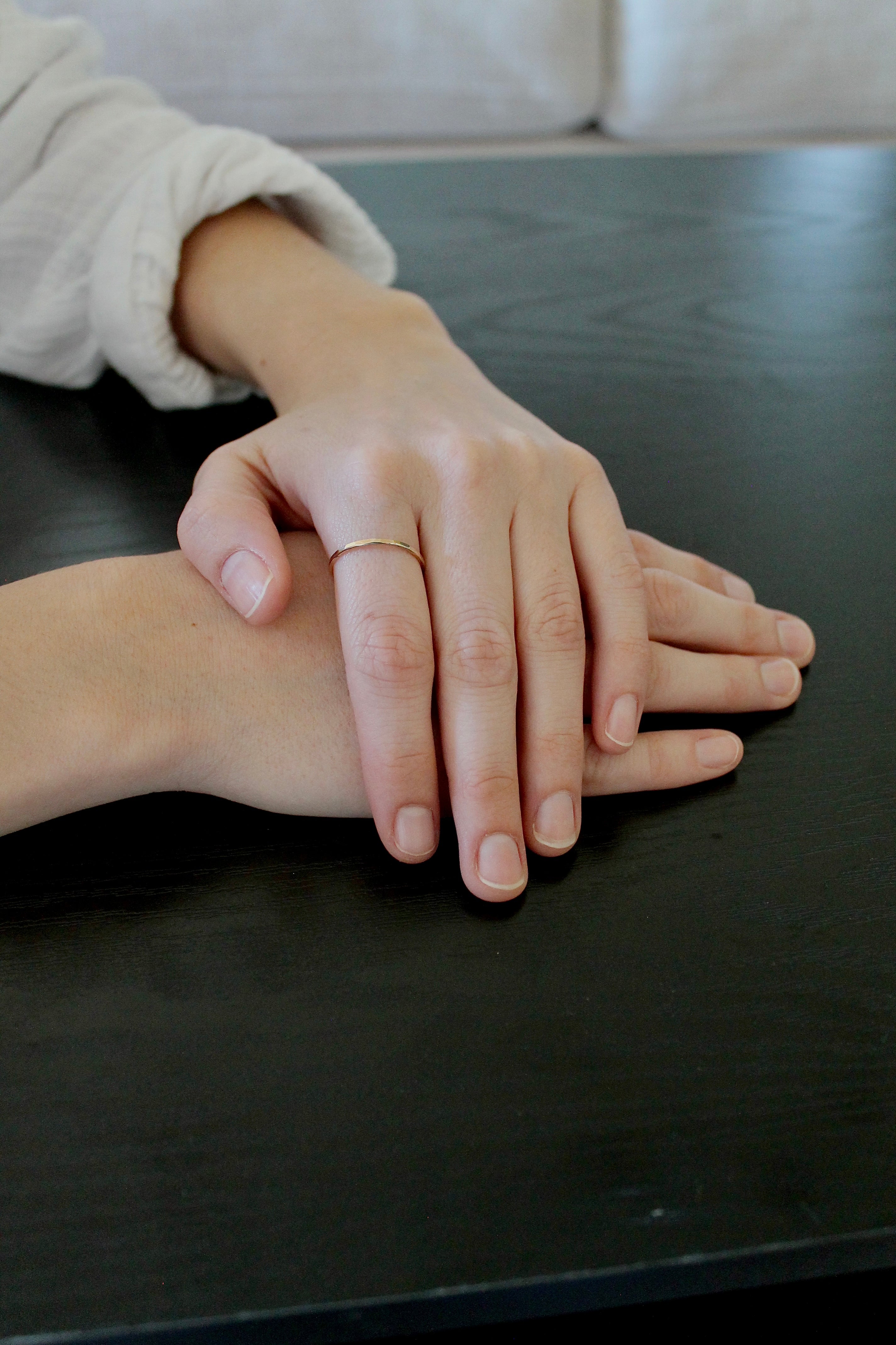 Hammered Mini Band Ring