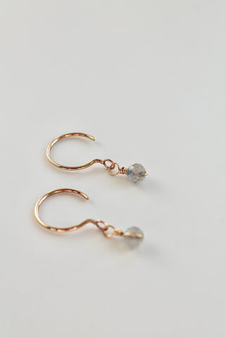 Threader Hoops (Labradorite)