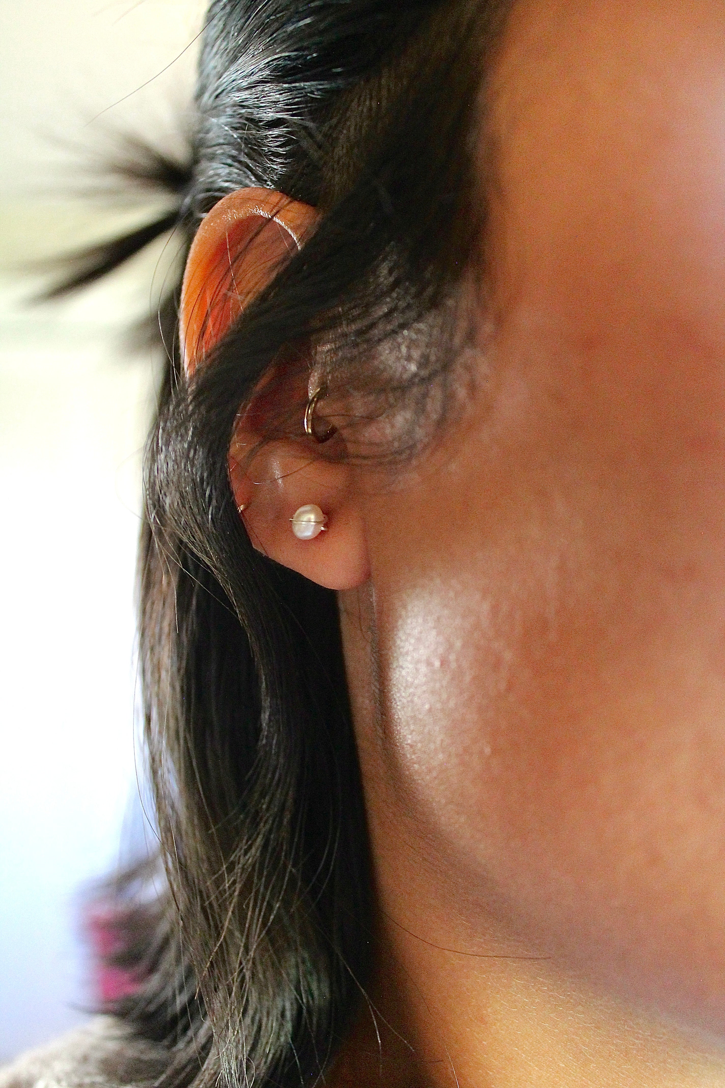 Boucles d'oreilles pierre de naissance - Perle d'eau douce (juin) - Pureté